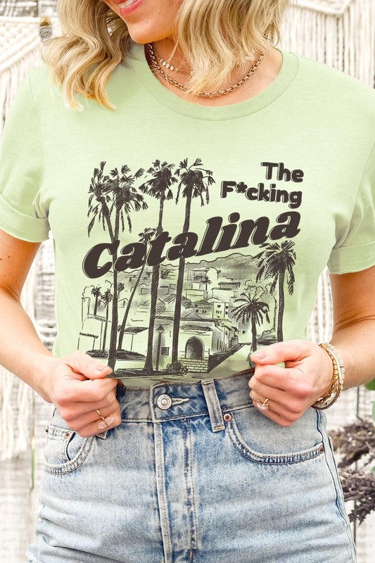 Catalina Wine Mixer Palm Tree Graphic T Shirts