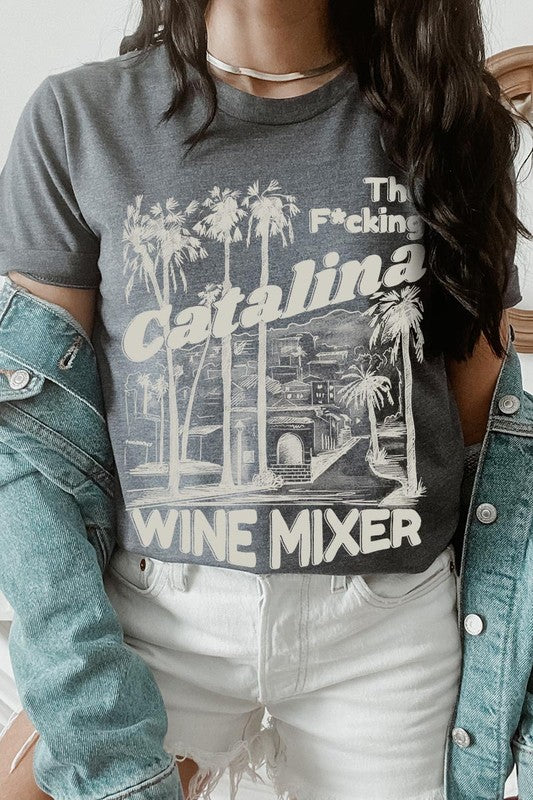 Catalina Wine Mixer Palm Tree Graphic T Shirts