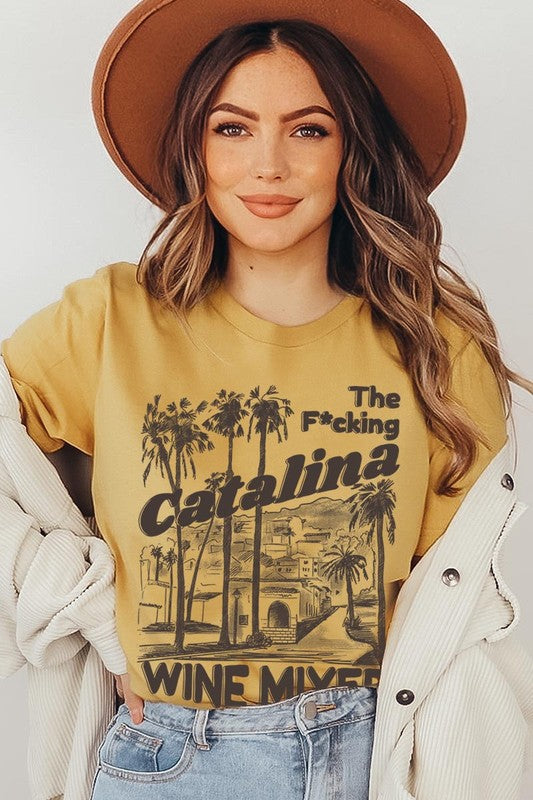 Catalina Wine Mixer Palm Tree Graphic T Shirts