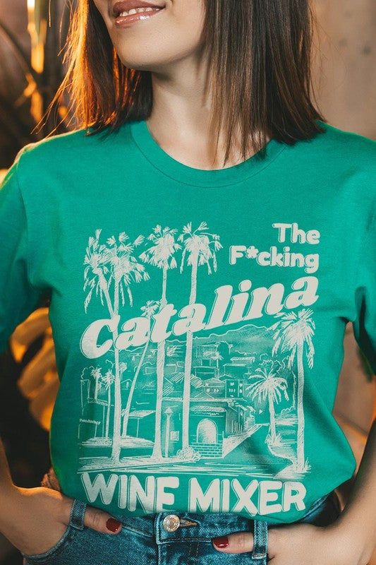 Catalina Wine Mixer Palm Tree Graphic T Shirts