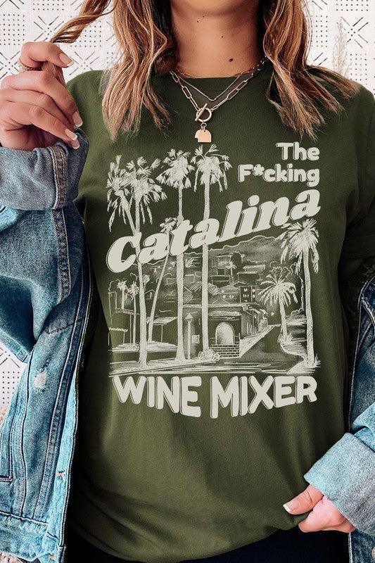 Catalina Wine Mixer Palm Tree Graphic T Shirts