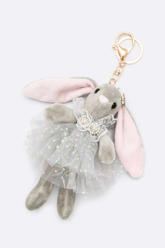 Ballet Bunny Keychains Set 4 PCS