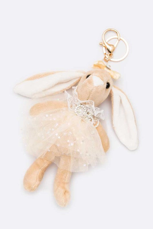 Ballet Bunny Keychains Set 4 PCS