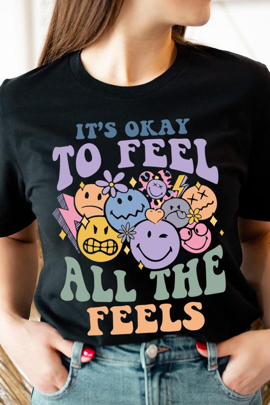 Feel All the Feels Face Graphic Tee