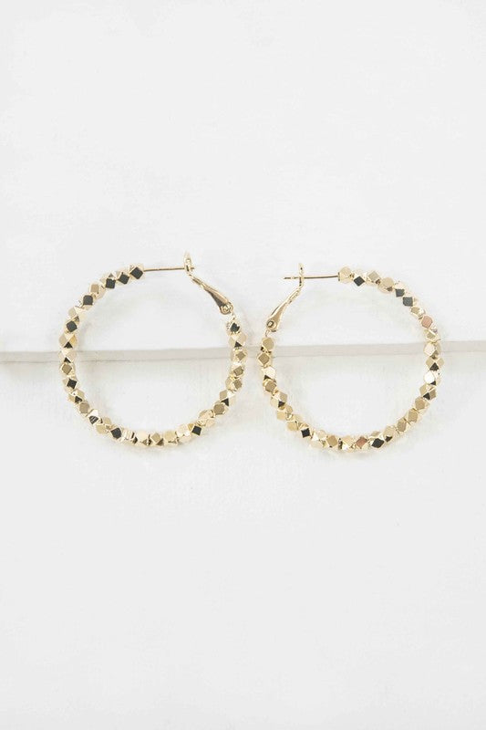 Pixeled Hoop Earrings