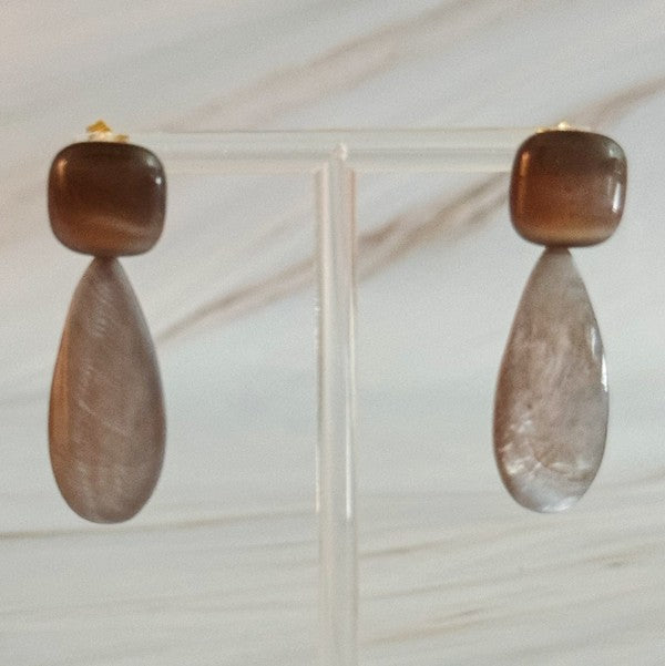 Pastel Double Stone Earrings
