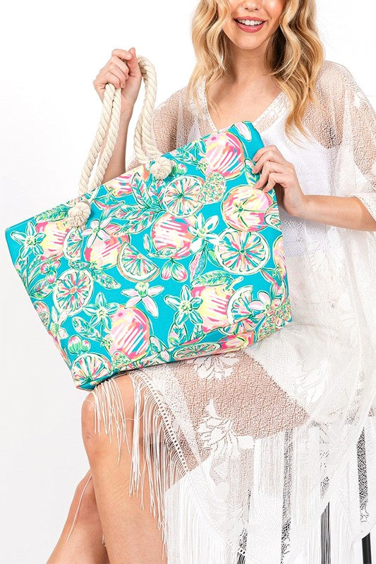 Summer Seas Large Tote Bag