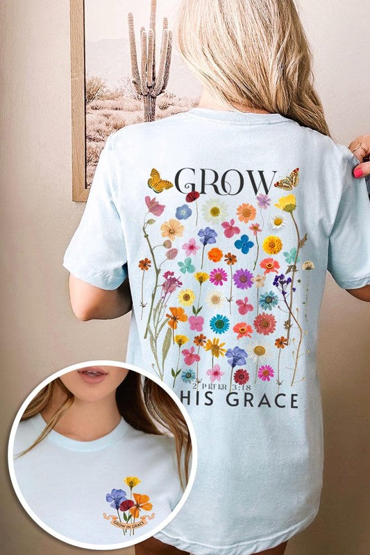 Wild Flowers Grow In Grace Graphic Tee