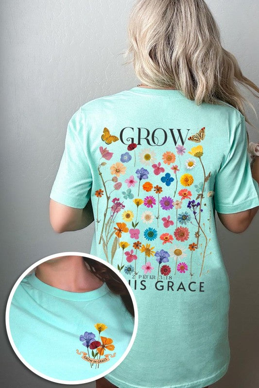 Wild Flowers Grow In Grace Graphic Tee