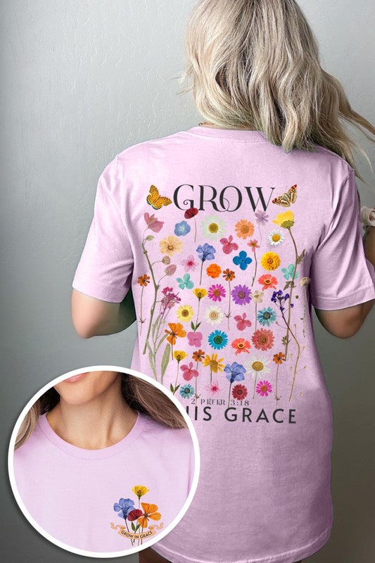 Wild Flowers Grow In Grace Graphic Tee