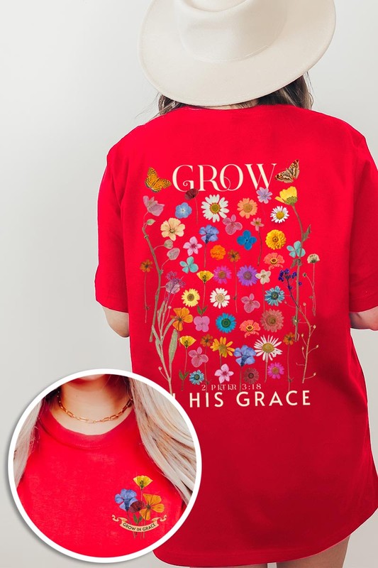 Wild Flowers Grow In Grace Graphic Tee