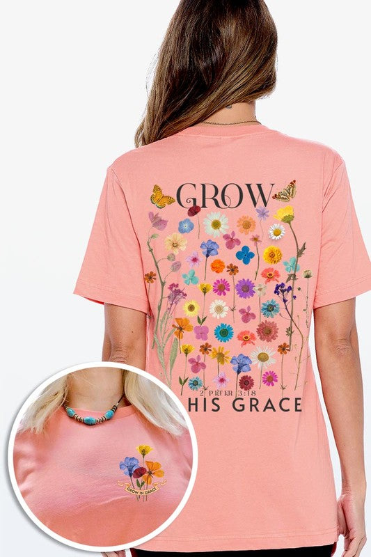 Wild Flowers Grow In Grace Graphic Tee