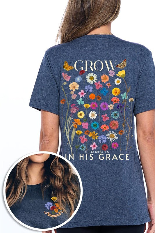 Wild Flowers Grow In Grace Graphic Tee