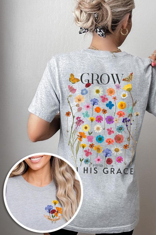 Wild Flowers Grow In Grace Graphic Tee