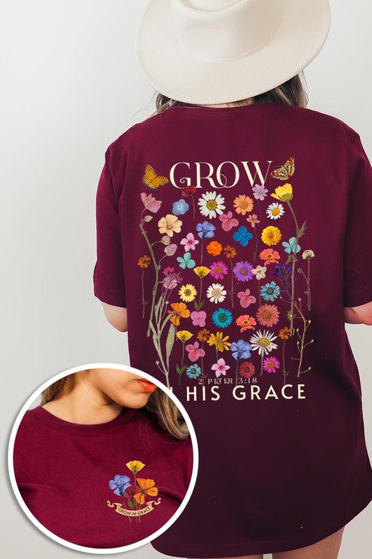 Wild Flowers Grow In Grace Graphic Tee