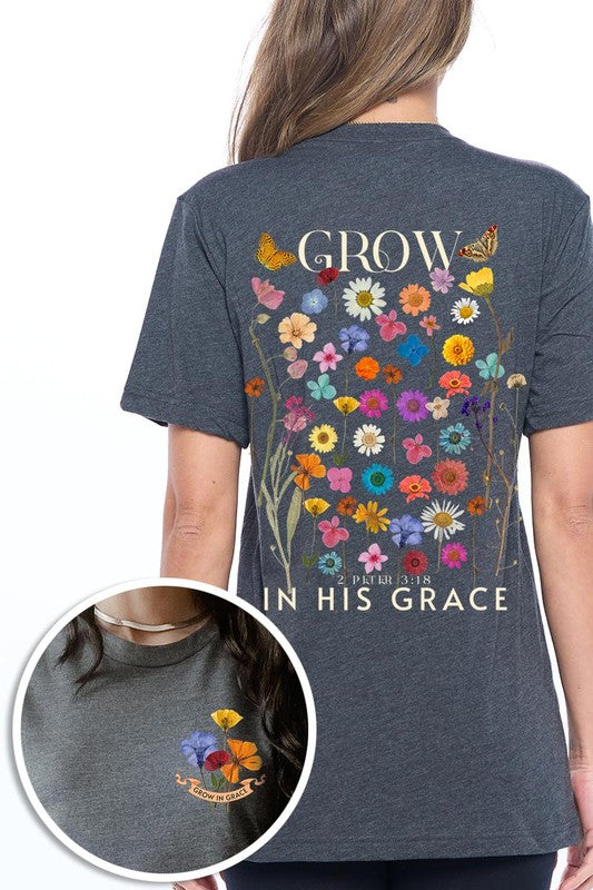 Wild Flowers Grow In Grace Graphic Tee