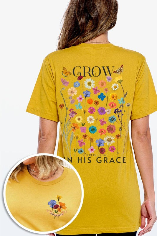 Wild Flowers Grow In Grace Graphic Tee