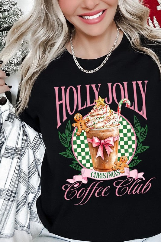 Holly Jolly Christmas Coffee Club Graphic Tee