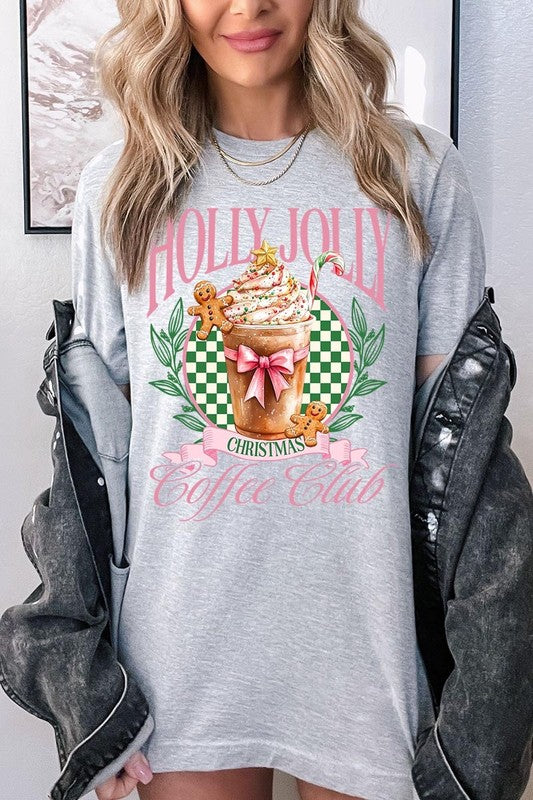 Holly Jolly Christmas Coffee Club Graphic Tee