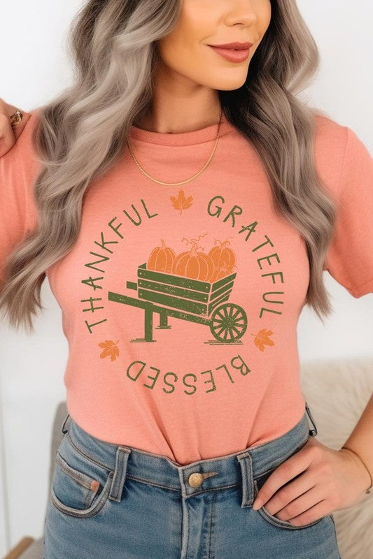 Thankful Grateful Blessed Graphic Tee