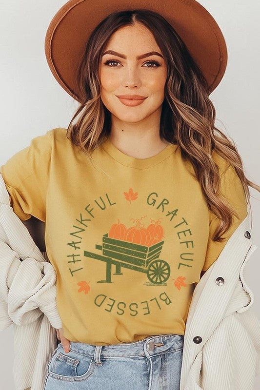 Thankful Grateful Blessed Graphic Tee