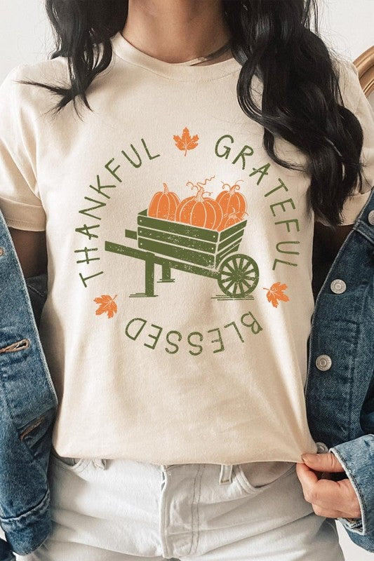 Thankful Grateful Blessed Graphic Tee