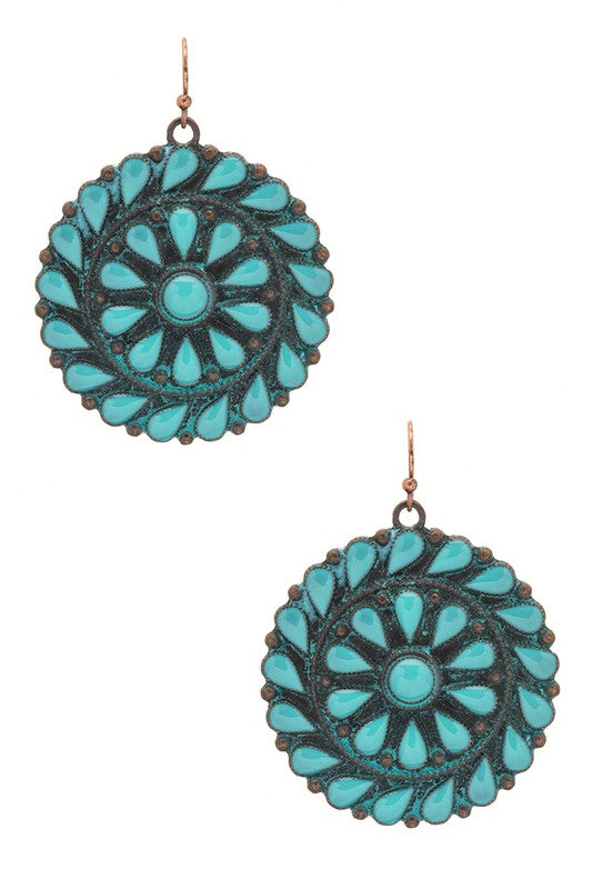 Enamel Pattern Western Iconic Earrings