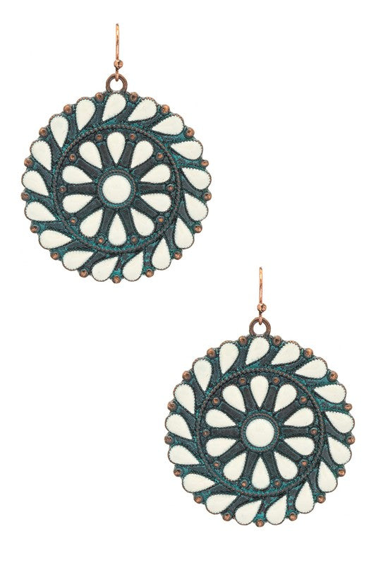 Enamel Pattern Western Iconic Earrings