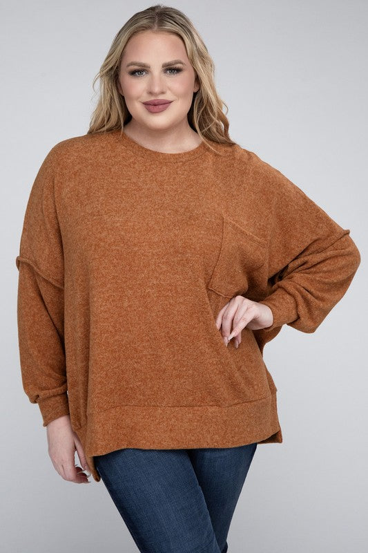 Nalani Brushed Melange Sweater Plus