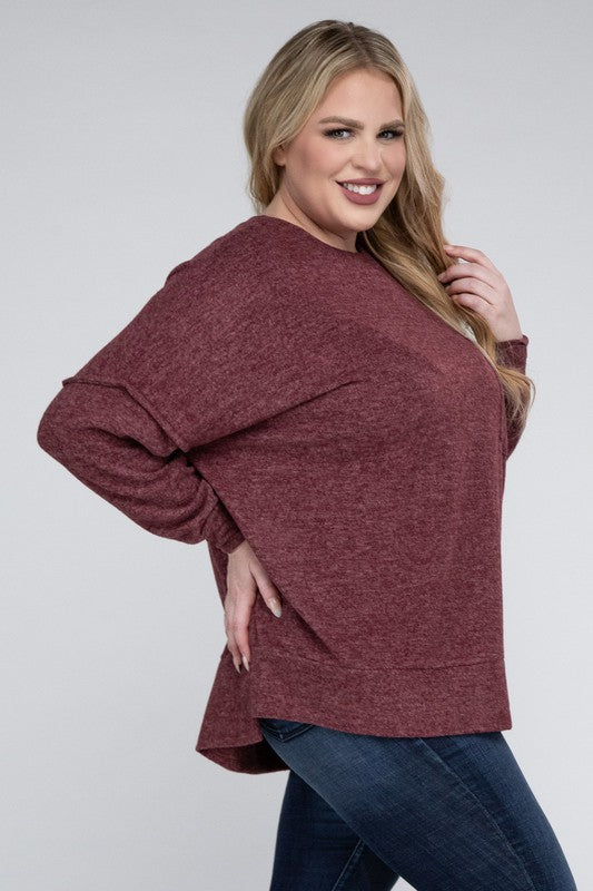 Nalani Brushed Melange Sweater Plus