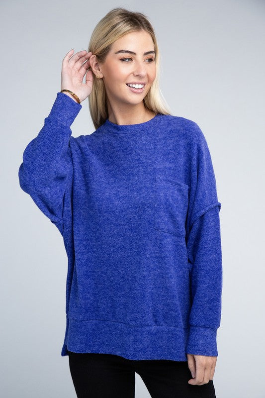 Nalani Brushed Melange Oversized Sweater