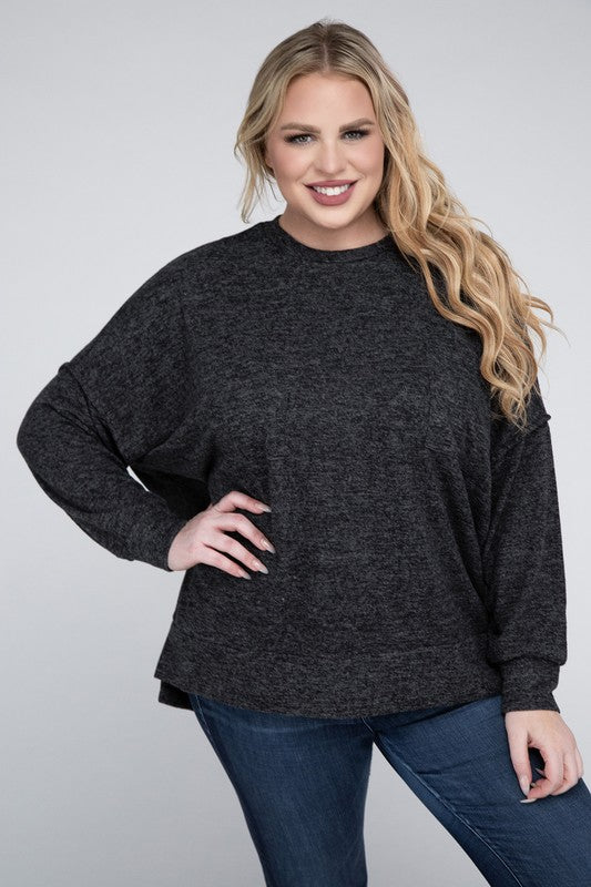 Nalani Brushed Melange Sweater Plus