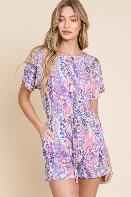 Libby Short Sleeve Romper with Pockets