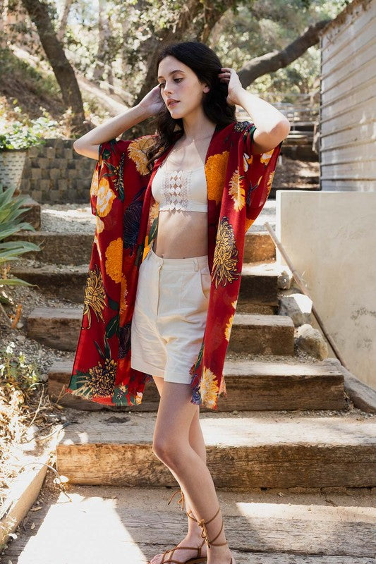 Sarai Floral Motif Kimono