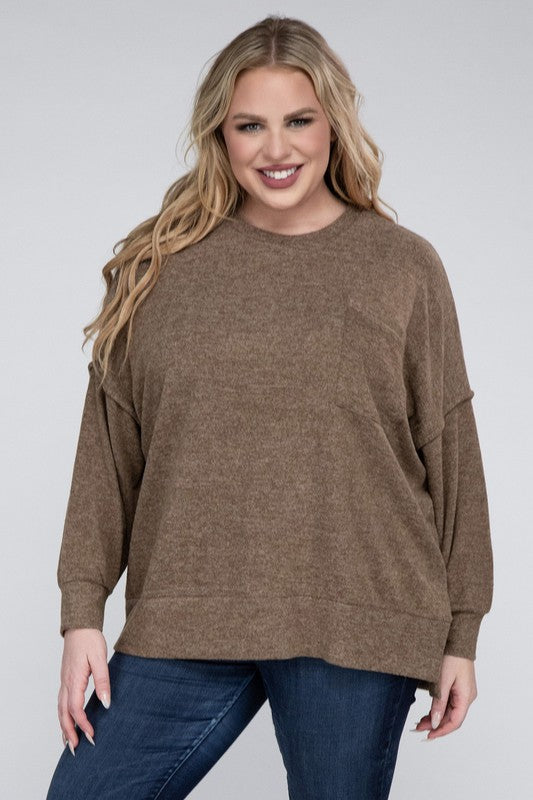 Nalani Brushed Melange Sweater Plus