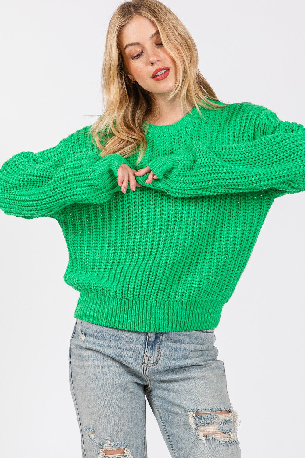 Sera Round Neck Drop Shoulder Sweater