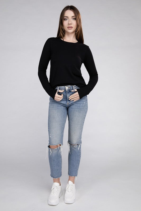 Josie Crew Neck Long Sleeve T-Shirt