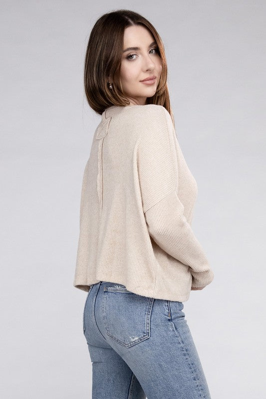 Embry Ribbed Dolman Long Sleeve Sweater