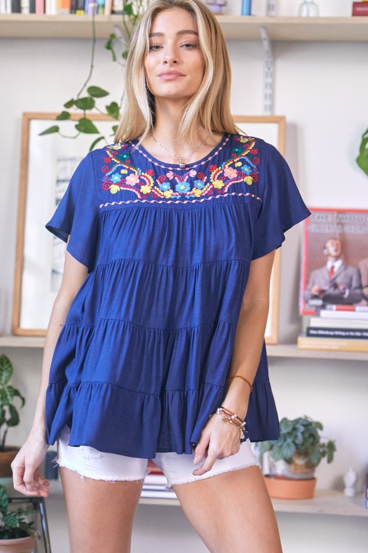 Lucia Embroidered Top