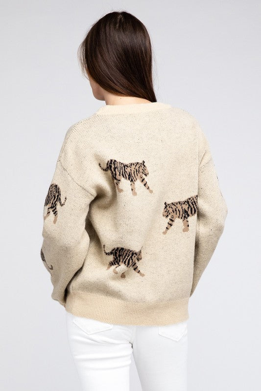 Tiger Tales Patterned Sweater