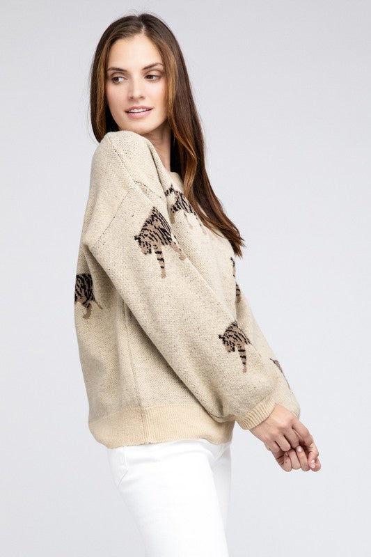 Tiger Tales Patterned Sweater