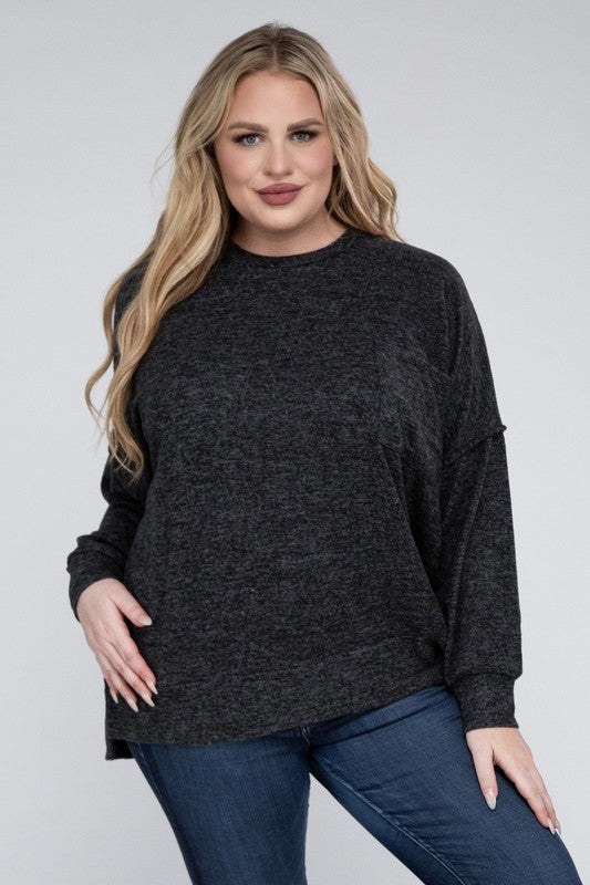 Nalani Brushed Melange Sweater Plus