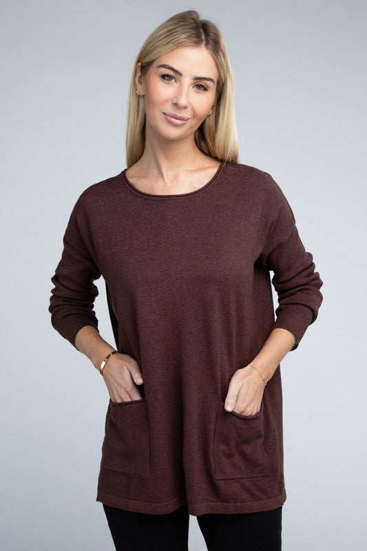 Vienna Viscose Front Pockets Sweater