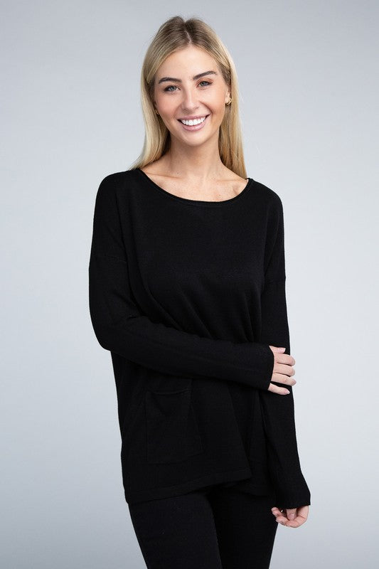 Vienna Viscose Front Pockets Sweater