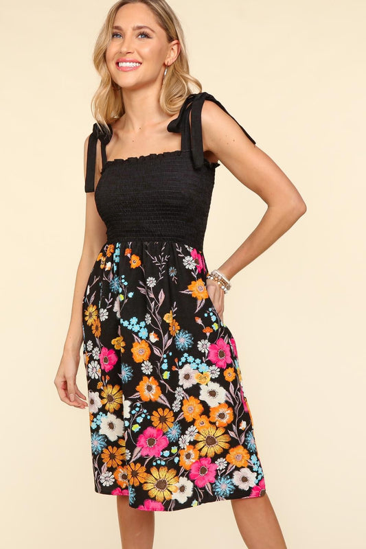 Bria Smocked Cami Floral Dress