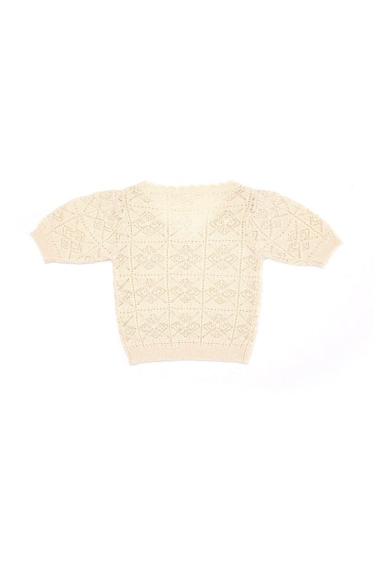 Lizbeth Crochet Knit Top