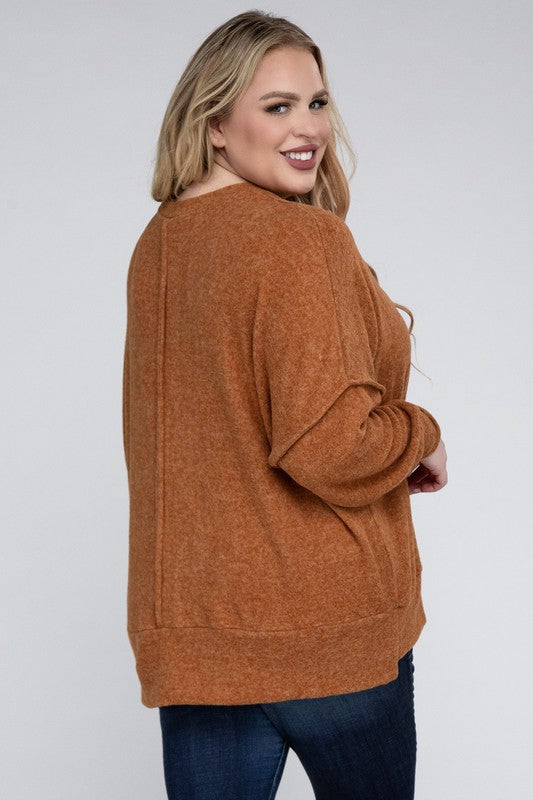 Nalani Brushed Melange Sweater Plus