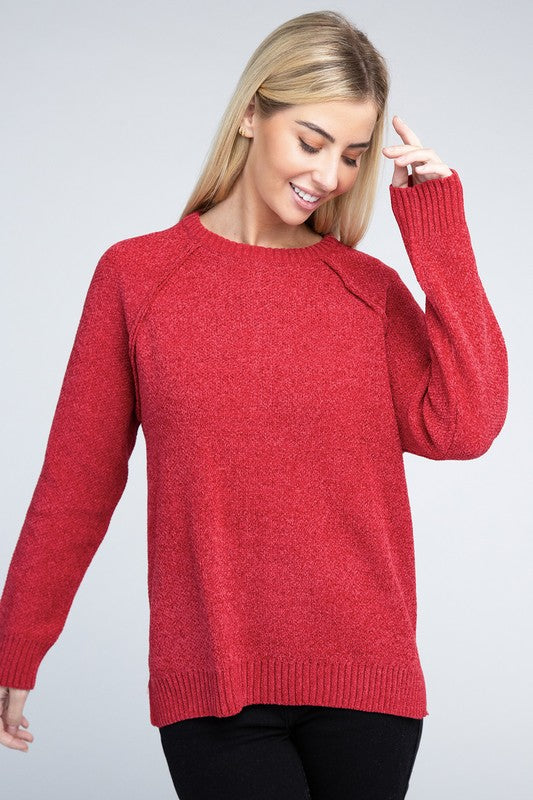 Mackenzie Raglan Chenille Sweater