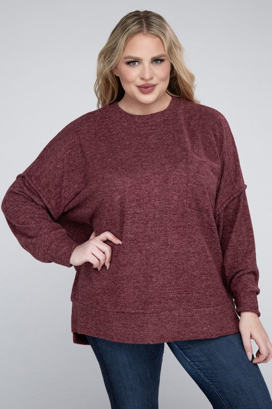 Nalani Brushed Melange Sweater Plus