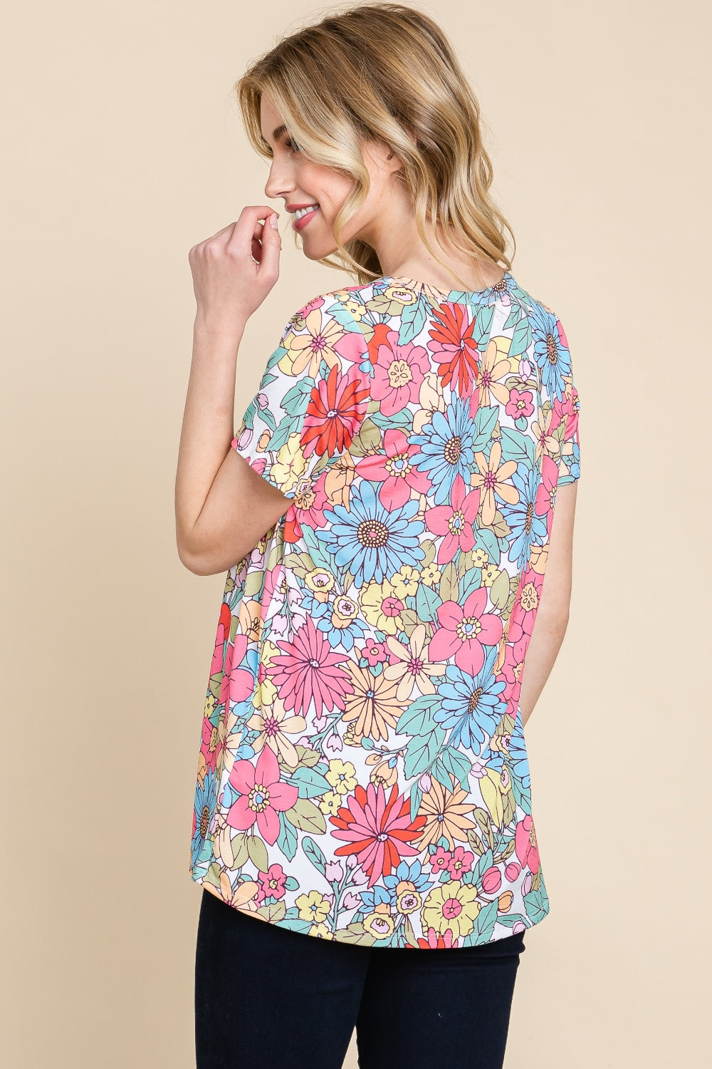 Nelly Floral Short Sleeve Tee